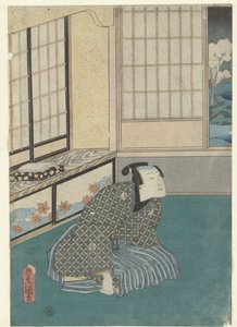 Trzeci miesiąc yayoic Współczesne historie Genji w ciągu dwunastu miesięcy (tytuł serii) Imayo Genji junikagetsu no uchi autorstwa Utagawa Kunisada (I)