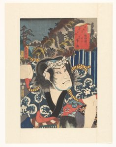 Stacja Hakone, druga (projekt) - sługa Fudesuke (tytuł na obiekcie) Pięćdziesiąt trzy stacja Tokaido (tytuł serii na obiekcie) autorstwa Utagawa Kunisada (I)