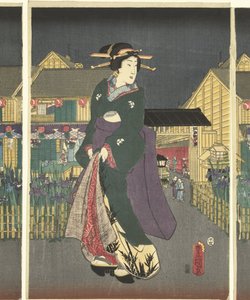 Irysy w pełnym rozkwicie autorstwa Utagawa Kunisada (I)