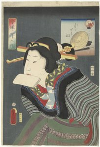 Typ Levenslustiga Ki ga sekiso (tytuł na obiekcie) 32 typy moderne (tytuł serii) Imayo sanjuniso (tytuł serii na obiekcie) autorstwa Utagawa Kunisada (I)