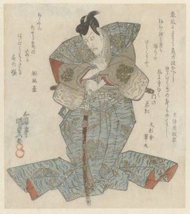 Stały Lord w niebieskim Over-Kimono autorstwa Utagawa Kunisada (I)