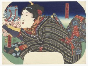 Kobieta z dzbanami na wodę autorstwa Utagawa Kunisada (I)
