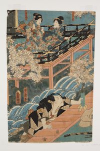 Członek A c i rs py g b? Kichi różnica talia-były Kogiku, D? Hearing Yau plan d Rekrut Guy (były w talii Kogiku, D? Hearing, Rekrut Guy) autorstwa Utagawa Kunisada