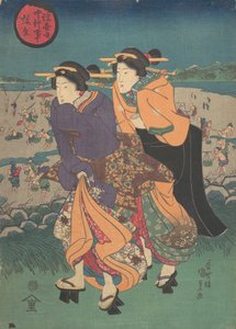 Impreza doroczna - trzeci miesiąc Ukiyo nenju gyoji: Yayoi, połowa XIX wieku., połowa XIX wieku. autorstwa Utagawa Kunisada