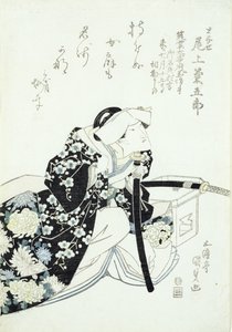 Kikugoro Onoe w roli Tonase (drewnodruk) autorstwa Utagawa Kunisada