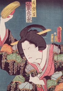 Aktor Bando Hikosaburo, wyd. ok. 1850, (kolorowy drzeworyt)