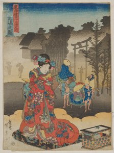 Widok w Mishimie autorstwa Utagawa Kunisada