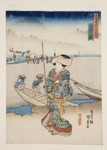 Zobacz w f znalezione (figura znalezienia) (to jest DB ck p Hayashi t) autorstwa Utagawa Kunisada