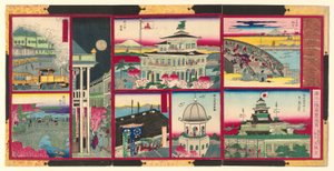Brytyjski model walki widoki spa web s członek rzadki t Japonii autorstwa Utagawa Kunisada II