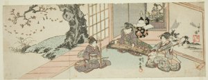 Damskie instrumenty grające autorstwa Utagawa Kuniyasu