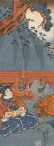 Hakoōmaru trifft Kudō Suketsune autorstwa Utagawa Kuniyoshi