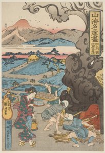 Hizen: Imari-Yakki, ok. 1833 (drzeworyt, tusz i kolor na papierze) autorstwa Utagawa Kuniyoshi