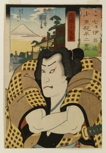 Siedmiobarwny zbiór widoków Fudżi w Toto autorstwa Utagawa Kuniyoshi