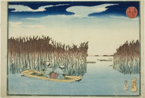 Omori, z cyklu „Słynne miejsca we wschodniej stolicy (Toto meisho)” autorstwa Utagawa Kuniyoshi