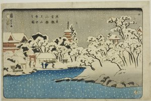 S no w sound Benten ciągnie za rękę Kinryu Zan członek parlamentu Asakusa autorstwa Utagawa Kuniyoshi
