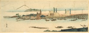 Scena nad rzeką Sumidą autorstwa Utagawa Kuniyoshi