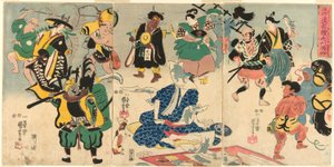 The Extraordinary Phenomenon of the Popular Otsu Picture (Tokini otsue kidai no maremono) autorstwa Utagawa Kuniyoshi
