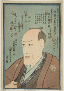 Portret pamięciowy aktora Ichikawa Ebizo V autorstwa Utagawa School