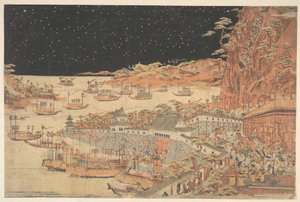Bitwa pod Ichi-no-tani, 21 marca 1184 autorstwa Utagawa Toyoharu