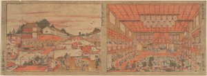 Ochłoda w Nakazu / Teatr kabuki autorstwa Utagawa Toyoharu