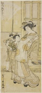 Kurtyzana i pomocnik autorstwa Utagawa Toyoharu