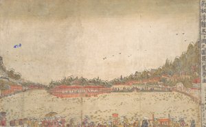 Druk perspektywiczny: Staw Shinobazu. autorstwa Utagawa Toyoharu