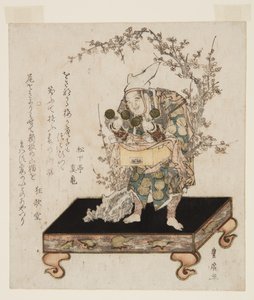 Karakuri Puppet (kolorowy drzeworyt)