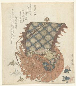 Langoustine jako takarabune. autorstwa Utagawa Toyohiro