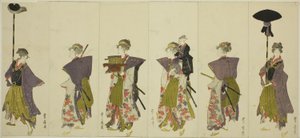 Parodia procesji daimyo autorstwa Utagawa Toyohiro