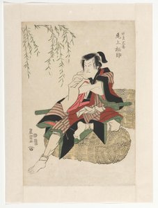 Tanabe Bunzo na belach ryżu autorstwa Utagawa Toyokuni (I)
