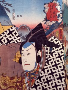 Portret Teatru Kabuki, Ukiyoe autorstwa Utagawy Toyokuni (1769-1825), Wodokut, japoński Shisaizachion, okres Edo (1603)-1868