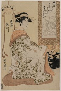 Takigawa z Ogiya, z serii Beauty as the Seven Komachi, c. 1793-97. autorstwa Utagawa Toyokuni
