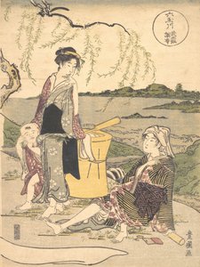 Rzeka Tama Chofu, co? 1789. autorstwa Utagawa Toyokuni I