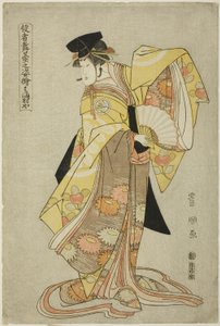 Hamamuraya: Segawa Kiku no Jyoi jako Shirabyoshi Hisakata, z serialu „Eh)” autorstwa Utagawa Toyokuni I
