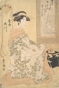 Takigawa z Ogiya Pleasure House, początek XIX wieku. autorstwa Utagawa Toyokuni I