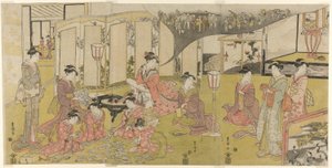 Gra karciana autorstwa Utagawa Toyokuni I