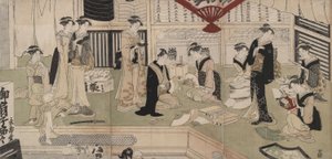 Sklep dla fanów Eijud? autorstwa Utagawa Toyokuni I