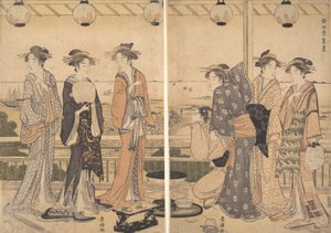 Cztery pory roku w południowym Edo: scena letnia Minami shiki, Natsu [no] kei, koniec lat 80. XVIII wieku.