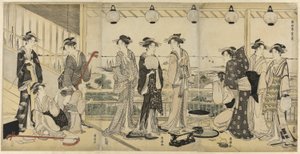 Cztery pory roku na południu (Minami Shiki): Scena letnia autorstwa Utagawa Toyokuni I