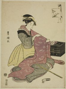 Dwunasty miesiąc (Goku getsu), z serii „Modne dwanaście miesięcy (Furyu junikagetsu)” autorstwa Utagawa Toyokuni I