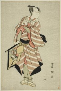 Aktor Sawamura Sojuro III jako juczny koń Muchizo w sztuce „Miyamairi Musubi no Kamigaki”, wystawiony w Teatrze Kiri w jedenastym miesiącu 1797 autorstwa Utagawa Toyokuni I