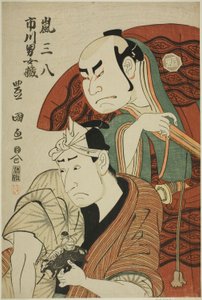 TEAC i RS Arashi Sanpachi Doctor Plan d Ichikawa Omezo Doctor autorstwa Utagawa Toyokuni I