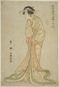 Yamatoya: Iwai Hanshiroi V jako Okaru, z serialu telewizyjnego autorstwa Utagawa Toyokuni I