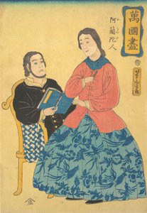 Holendrzy, 1860. autorstwa Utagawa Yoshitora