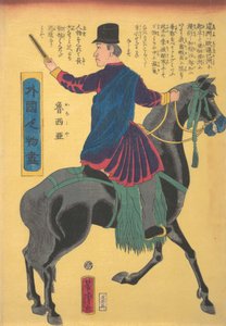 Konny Rosjanin, 5 miesiąc, 1861. autorstwa Utagawa Yoshitora