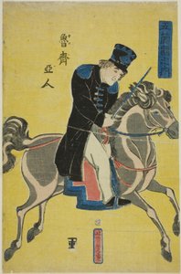 Rosyjski (Roshiajin), z serii „Ludzie Pięciu Narodów (Gokukoku no uchi)” autorstwa Utagawa Yoshitora