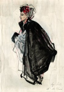 Elegancka czarna peleryna damska