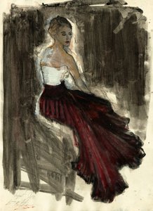 Elegancka czerwona spódnica damska