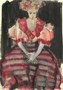 Elegancka kobieta w czerwieni autorstwa Ute Rathmann