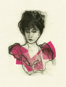 Nowoczesny różowy portret autorstwa Ute Rathmann